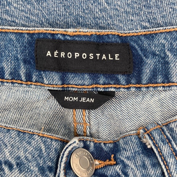 Aeropostale Size 6 High Rise Distressed Mom Jeans - 90 Vibes - Picture 9 of 10